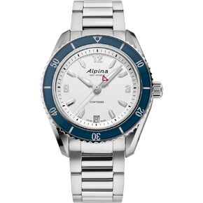 ALPINA للسيدات سويسرية كومتيس سبورت كوارتز بثلاثة عقارب لعرض التاريخ، مضيء، كريستال ياقوتي، 36 ملم in Kuwait