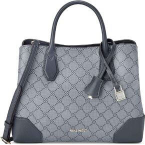 Nine West Brooklyn Jet Set Satchel, Beige Logo/Milk