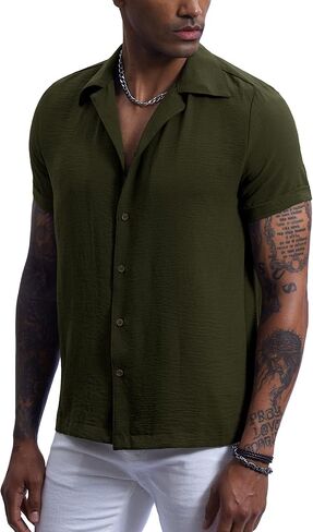 قميص Arvilhill الصيفي الرجالي الكاجوال الكوبي in Kuwait