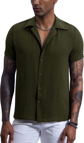 قميص Arvilhill الصيفي الرجالي الكاجوال الكوبي in Kuwait