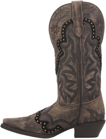 Laredo Womens Skyla Snip Toe Casual Boots Mid Calf Mid Heel 2-3" - Brown in Saudi Arabia