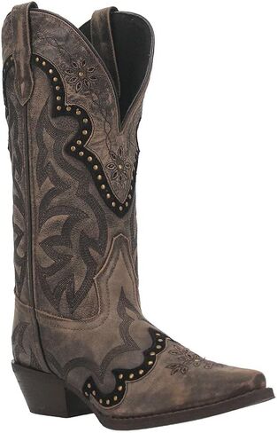 Laredo Womens Skyla Snip Toe Casual Boots Mid Calf Mid Heel 2-3" - Brown in Saudi Arabia