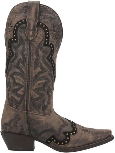 Laredo Womens Skyla Snip Toe Casual Boots Mid Calf Mid Heel 2-3" - Brown in Saudi Arabia