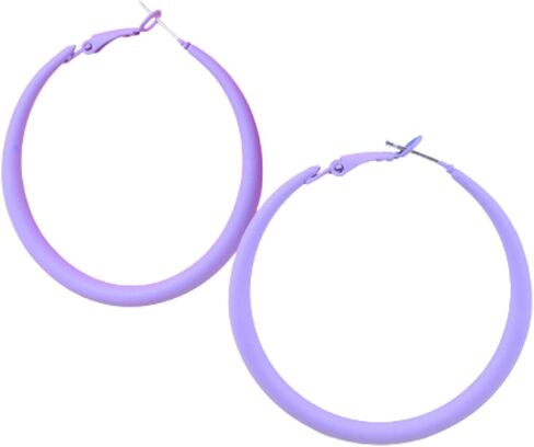 80s Hoop Earrings Colorful Hoop Earrings Large Retro Exaggerated Round Hoop Earrings for Women Girls Jewelry in Kuwait