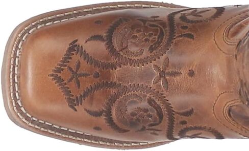 Laredo Womens Dizzie Square Toe Western Cowboy Boots Mid Calf Low Heel 1-2" - Brown in Saudi Arabia