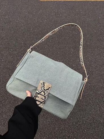 YZHZOM Casual denim purses for women jeans handbag denim handbags for women Underarm Satchel Handbag Tote blue jean purses for women Canvas Purse Bag in Kuwait