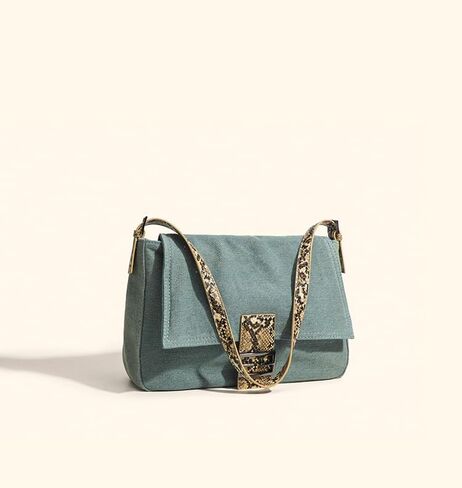 YZHZOM Casual denim purses for women jeans handbag denim handbags for women Underarm Satchel Handbag Tote blue jean purses for women Canvas Purse Bag in Kuwait