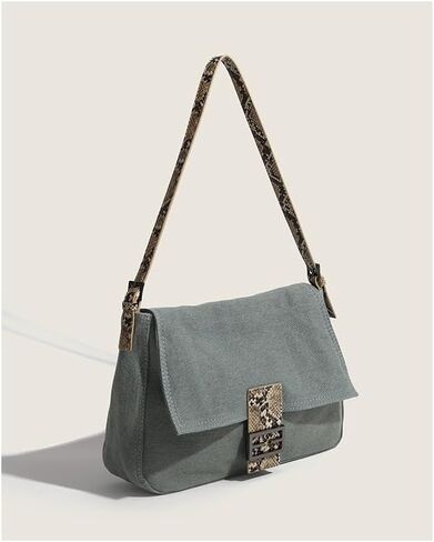 YZHZOM Casual denim purses for women jeans handbag denim handbags for women Underarm Satchel Handbag Tote blue jean purses for women Canvas Purse Bag in Kuwait