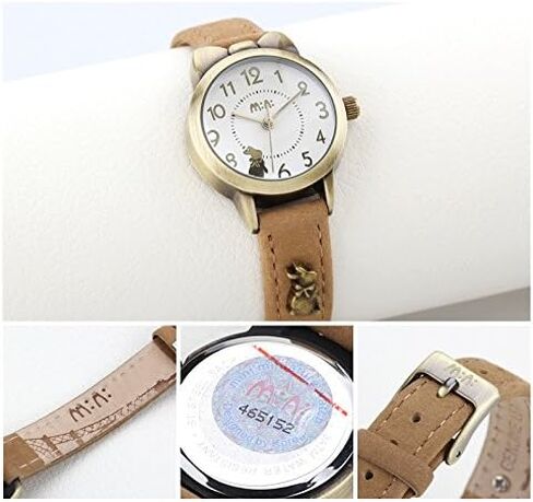 DREAMING Q&P Soft Leather Strap Girl's Students Quartz Wrist Watches for Female Cute Bowknot Case in Kuwait