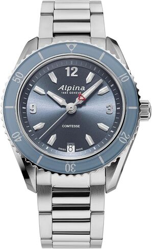 ALPINA Ladies' Swiss Comtesse Sport 3-Hand Date Quartz, Luminous, Sapphire Crystal, 36mm in Saudi Arabia