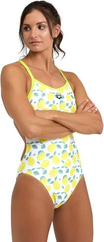 ARENA Performance Lemons Women's Swimsuit X Cross Back One Piece MaxLife Pool Training Suit in Kuwait