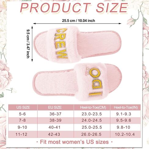 Jiuguva 6 أزواج من شباشب الزفاف Fuzzy I Do and I Do Crew Slipper Maid and Matron of Honor Slipper لهدايا العروس وصيفة العروس لحفلات الزفاف وحفلات الزفاف وحفلات العزوبية in Saudi Arabia