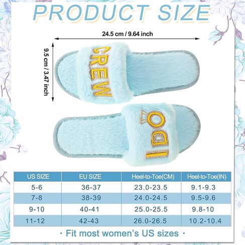 Jiuguva 6 أزواج من شباشب الزفاف Fuzzy I Do and I Do Crew Slipper Maid and Matron of Honor Slipper لهدايا العروس وصيفة العروس لحفلات الزفاف وحفلات الزفاف وحفلات العزوبية in Saudi Arabia