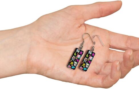 WIRESTER 1 Pair Glass Rectangle Earrings Drop Dangle Earrings Fashion Jewelry Accessories For Girl Women in Saudi Arabia