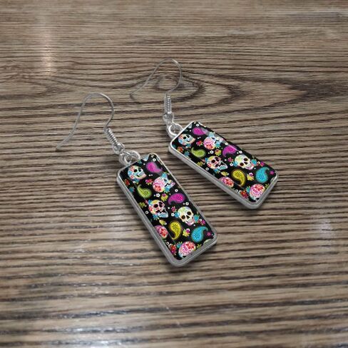 WIRESTER 1 Pair Glass Rectangle Earrings Drop Dangle Earrings Fashion Jewelry Accessories For Girl Women in Saudi Arabia