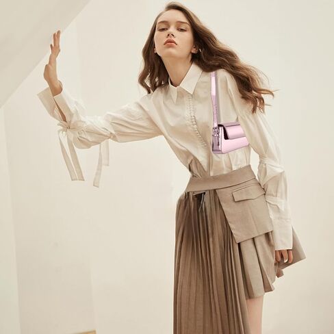 Evening Bag for Women Y2k Silver Purse Hobo Bag Tote Handbag Satchel Bag Cute Party Bag Clutch Purses-Pink, Silver, Small in Kuwait