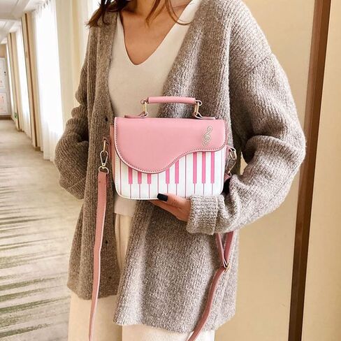Zeph Hosea Women Piano Pattern Music Note Top Handle Satchel Mini Size Crossbody Tote Bag Purse in Saudi Arabia