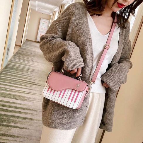Zeph Hosea Women Piano Pattern Music Note Top Handle Satchel Mini Size Crossbody Tote Bag Purse in Saudi Arabia