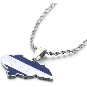 Honduras Map Pendant Jewelry for Women Charm Map Jewelry