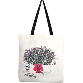 TeeYee Canvas Tote Shopping Bag Lightweight Beach Bag with Handles Reusable Grocery Bags Suitable for DIY Gift Activity