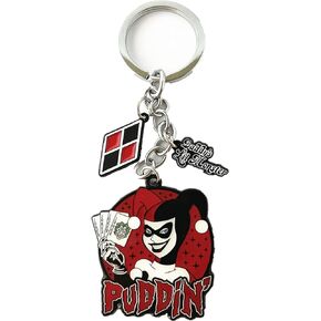 سلسلة مفاتيح JDHFJFH Harley Quin سلسلة مفاتيح معدنية للبطل الخارق للأولاد والبنات والنساء