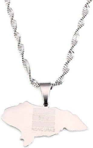 Honduras Map Pendant Jewelry for Women Charm Map Jewelry in Saudi Arabia