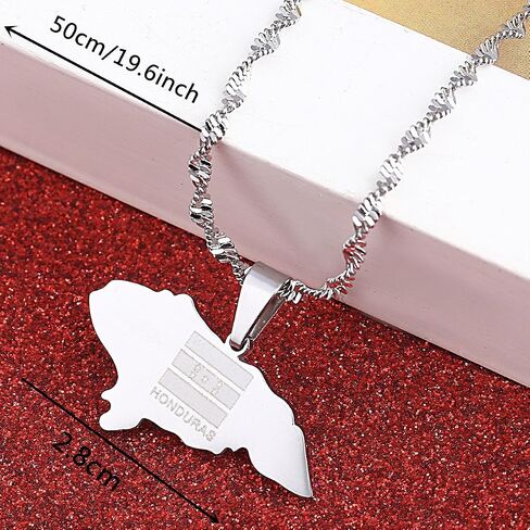 Honduras Map Pendant Jewelry for Women Charm Map Jewelry in Saudi Arabia