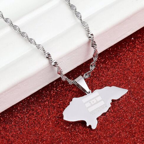 Honduras Map Pendant Jewelry for Women Charm Map Jewelry in Saudi Arabia