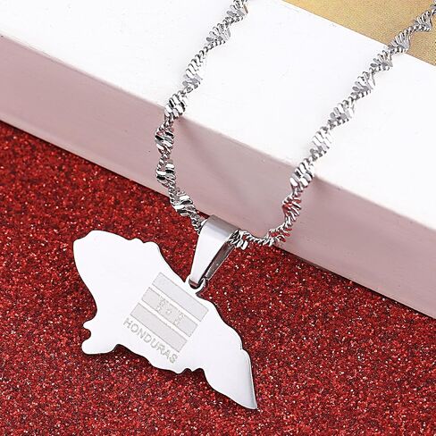 Honduras Map Pendant Jewelry for Women Charm Map Jewelry in Saudi Arabia