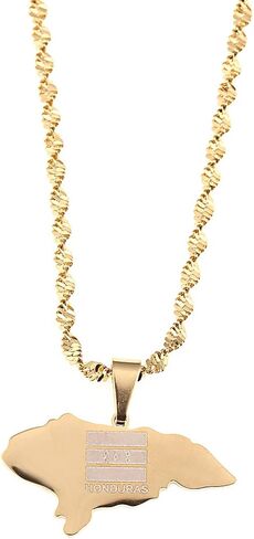 Honduras Map Pendant Jewelry for Women Charm Map Jewelry in Saudi Arabia