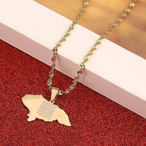 Honduras Map Pendant Jewelry for Women Charm Map Jewelry in Saudi Arabia