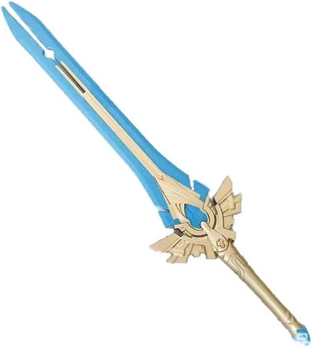 Genshin Skyward Pride Blade Sword PU Foam Swords 32 بوصة دعائم تأثير السلاح باللون الأزرق in Kuwait