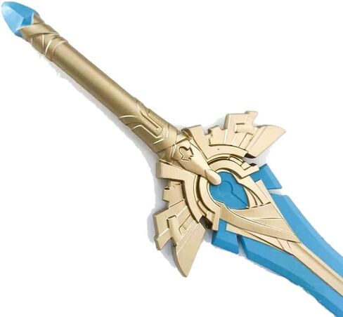Genshin Skyward Pride Blade Sword PU Foam Swords 32 بوصة دعائم تأثير السلاح باللون الأزرق in Kuwait
