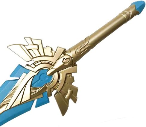 Genshin Skyward Pride Blade Sword PU Foam Swords 32 بوصة دعائم تأثير السلاح باللون الأزرق in Kuwait