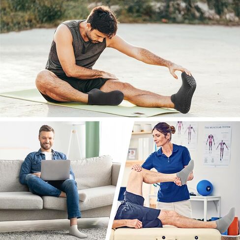 جوارب يوجا للجنسين من ديفلي، جوارب بيلاتيس بمقابض مضادة للانزلاق in Kuwait