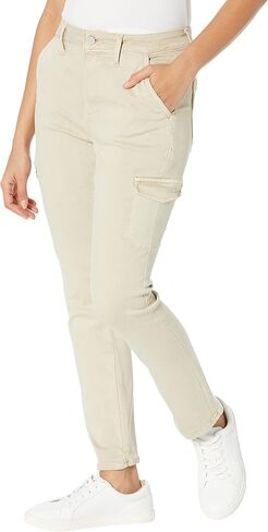 PAIGE Women's Jolie High Rise Slim Pant Ankle Length in Vintage Warm Sand in Saudi Arabia