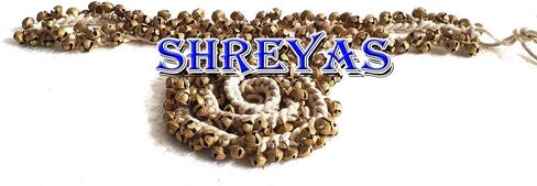 JAI BHOLA KI-27 Medium Size Brass Kathak Ghungroo Pair, sound (100+100) NO-12 Medium Bells Tied with Cotton Cord Indian Classical Dancers Anklet Musical Instrument in Kuwait