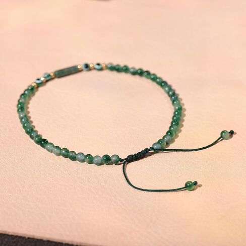Xfoxstal Natural Agate Evil Eye Ankle Bracelets for Women Anxiety Amulet 4mm Beaded Anklet Spiritual Jewelry Reiki Crystals and Healing Stones Gifts in Saudi Arabia