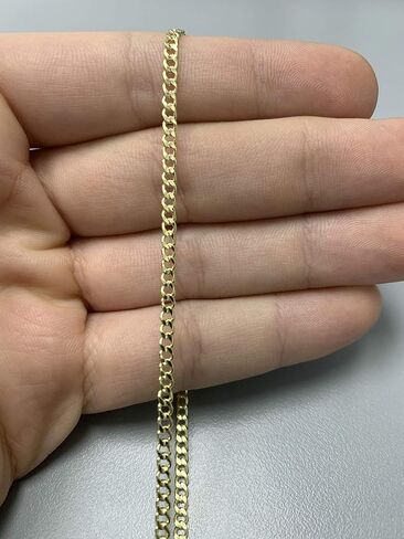 قلادة من الذهب الخالص عيار 14 قيراط مقاس 2.5 ملم مع مشبك على شكل جراد البحر، مقاس 16 بوصة - 30 بوصة in Kuwait