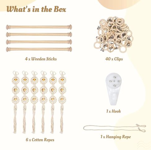 ايكيتي حامل عصابة راس مع 40 مشبك، شماعة خشبية كبيرة السعة لفيونكات الشعر، منظم عصابة راس معلق على الحائط، منظم تخزين اكسسوارات الشعر in Kuwait