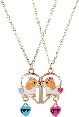 Lezmoii Best Friend Necklace Friendship Necklace Gifts Matching Magnetic BFF Necklace for 2 Girls in Saudi Arabia