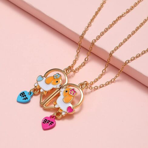 Lezmoii Best Friend Necklace Friendship Necklace Gifts Matching Magnetic BFF Necklace for 2 Girls in Saudi Arabia