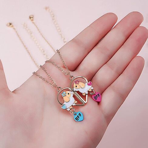 Lezmoii Best Friend Necklace Friendship Necklace Gifts Matching Magnetic BFF Necklace for 2 Girls in Saudi Arabia