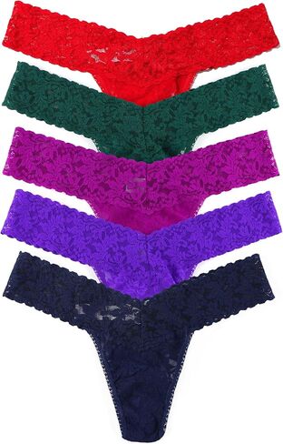 hanky panky, Signature Lace Low Rise Thong 5 pack, One Size Fits 2-12 in Saudi Arabia