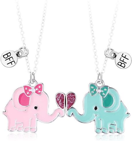 Lezmoii Best Friend Necklace Friendship Necklace Gifts Matching Magnetic BFF Necklace for 2 Girls in Saudi Arabia