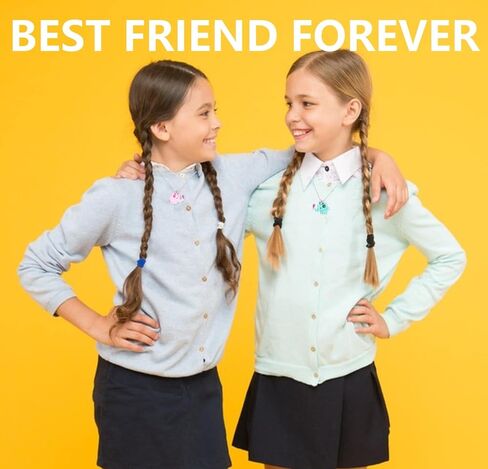 Lezmoii Best Friend Necklace Friendship Necklace Gifts Matching Magnetic BFF Necklace for 2 Girls in Saudi Arabia