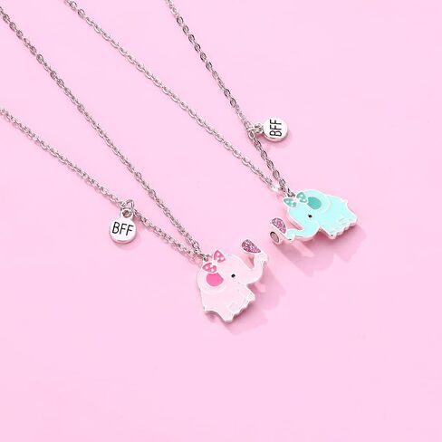 Lezmoii Best Friend Necklace Friendship Necklace Gifts Matching Magnetic BFF Necklace for 2 Girls in Saudi Arabia