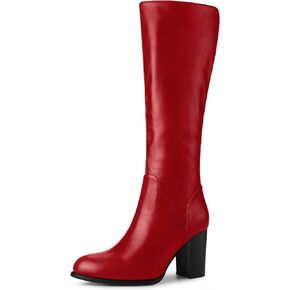 Allegra K Women's Round Toe Block Heeled Knee High Boots in Kuwait