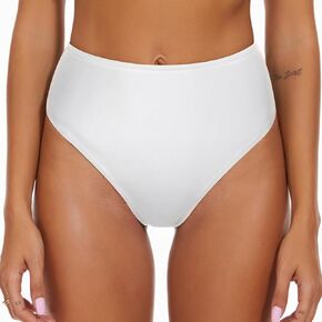 Bellecarrie Women's High Waisted Bikini Bottom High Cut Cheeky Bikini Bottoms for Women Tummy Control