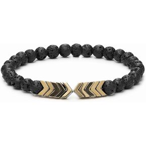 Vitality Extracts Sacred Arrow Gold - Essential Oil Diffuser Bracelet Aromatherapy, Meditation, Crystals and Healing Stones, Stress Relief, Chakra, Handmade in Kuwait